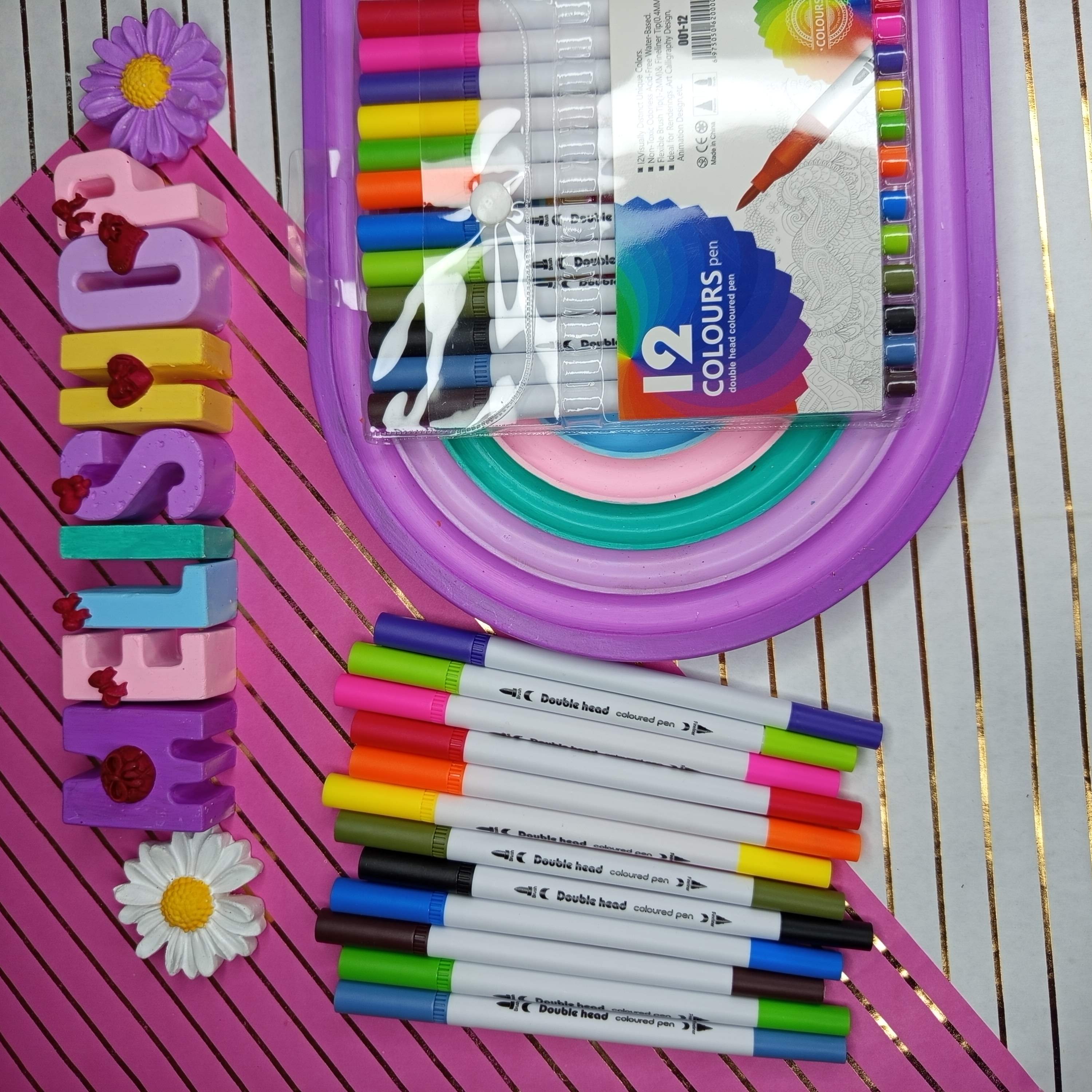 ماژیک رنگ آمیزی دو سر